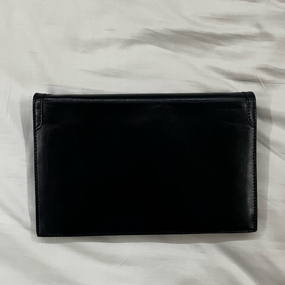 VINTAGE DARK NAVY BLUE ITALIAN "GD" CLUTCH PURSE - Picture 3 of 6